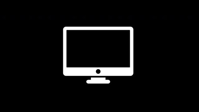 deskop screen icon animation.4K motion animation.