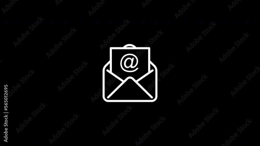 Poster email web icon animation.4k motion animation.