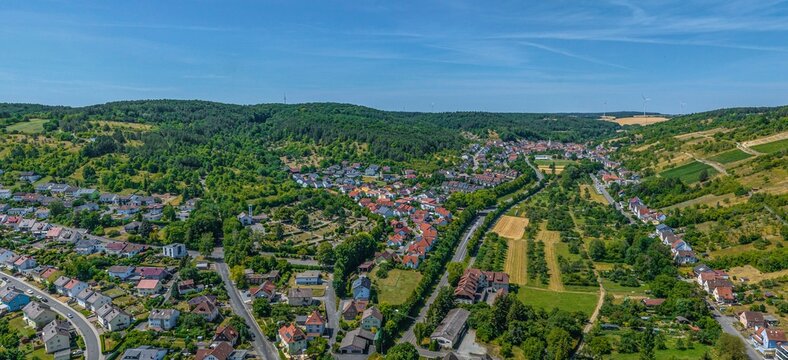 Panorama-Blick &uuml;ber Lauda/Oberlauda im Taubertal 