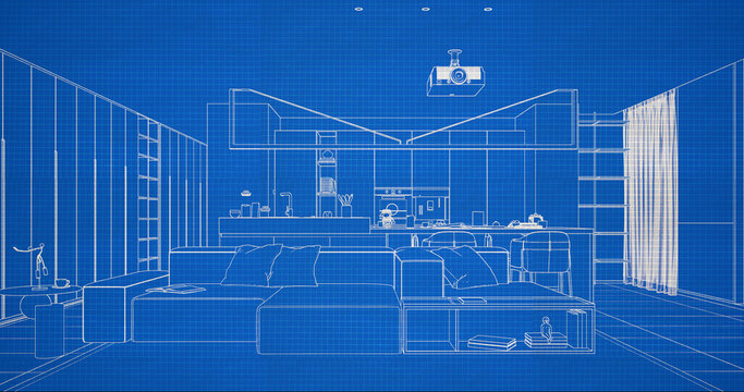 blueprint of interior