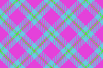 Tartan textile seamless. Plaid background fabric. Check pattern texture vector.