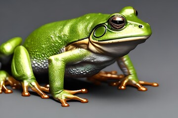 Naklejka premium red eyed frog. Generate AI.
