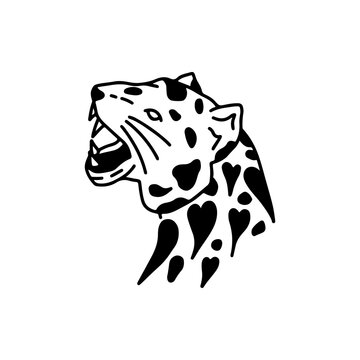 cheetah head concept vector illustration