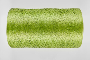 Yarn rope and fabric white background isolated style.