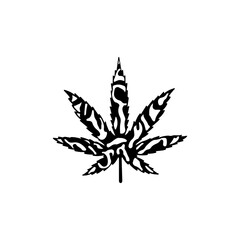vector illustration of cannabis leaf