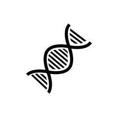DNA icon vector. Line genetic symbol. Trendy flat biology outline ui sign design. Thin linear graphic pictogram for web site, mobile application.
