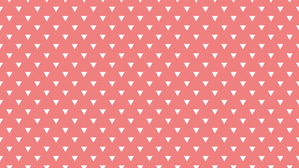 white colour triangles pattern over light coral red useful as a background