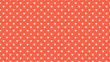 white colour triangles pattern over tomato orange useful as a background