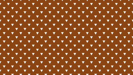 white colour triangles pattern over saddle brown useful as a background - obrazy, fototapety, plakaty