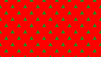 christmas gift wrapping paper with green colour triangle pattern over red useful as a background