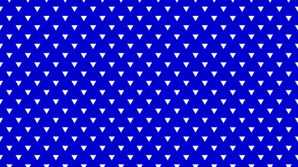white colour triangles pattern over medium blue useful as a background