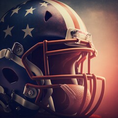 Super Bowl American Football background created with generative AI technology