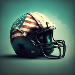 Super Bowl American Football background created with generative AI technology