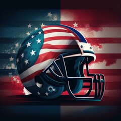 Super Bowl American Football background created with generative AI technology