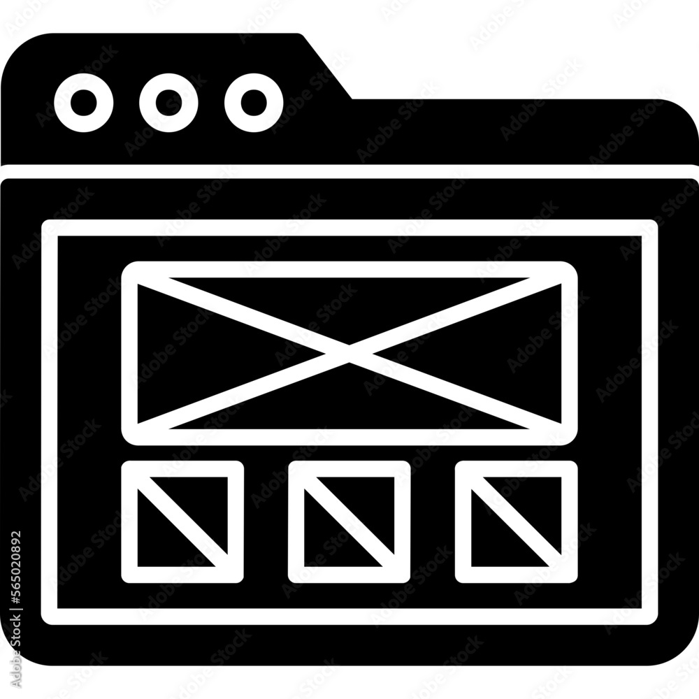 Canvas Prints Wireframe Icon