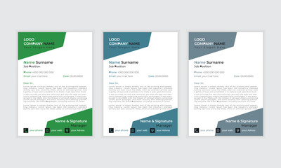 Abstract and modern Letterhead Design