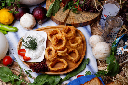 squid with side dish