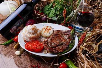 meat with vegetables