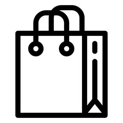 shopping bag icon vector line