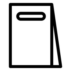 shopping bag icon vector line