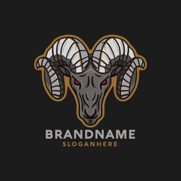 Hand Drawing Esport Style Illustration Ram Design