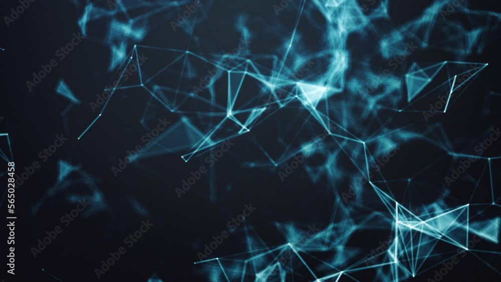 Poster connection polygons - technology futuristic network background