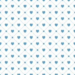 Seamless pattern with hearts, romantic background for wedding, birthday or Valentine's Day. Vector illustration
