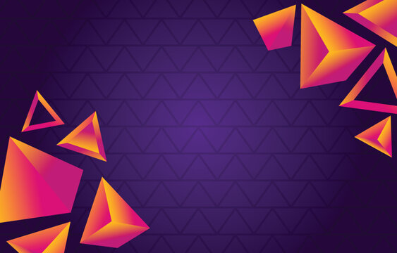 Gradient Tringular Shapes Decoration
