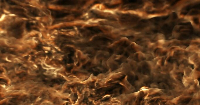 An abstract stream of fire moving forward. Can be used as a video texture or background for design projects, scenes, etc. Video in loop. 