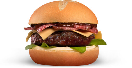 hamburger isolated on white