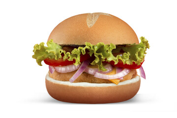hamburger isolated on white