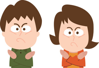 人物ダメをアピールする男女