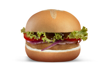 hamburger isolated on white
