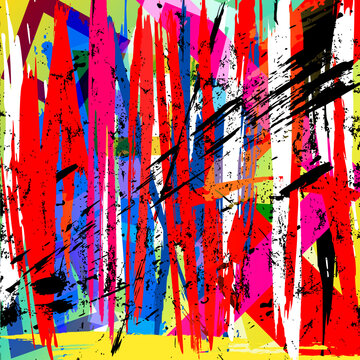 abstract background composition, with paint strokes and splashes