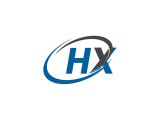 HX letter creative modern elegant swoosh logo design