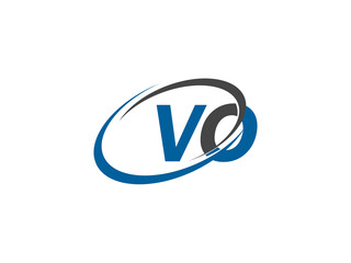 VO letter creative modern elegant swoosh logo design