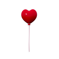 Obraz na płótnie Canvas 3D illustration of a red balloon