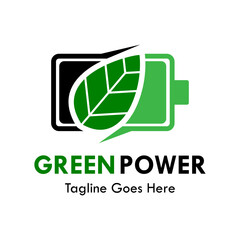 green power logo template illustration
