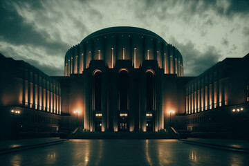 Fototapeta british library, dark, dim lighting obraz
