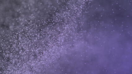 3D macro rendering of field of bright, vibrant, sparkling particles. an abstract background