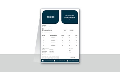 professional business invoice design trend print layout