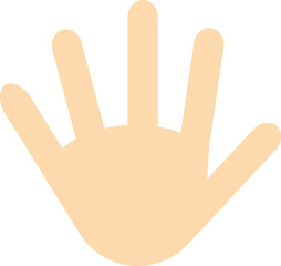 Obraz premium Open isolated palm with spread fingers close up