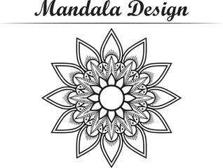 Floral background mandala design