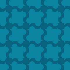 seamless blue victorian geometric pattern with mosaic ornament