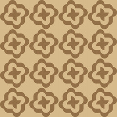 seamless brown victorian geometric pattern with mosaic ornament