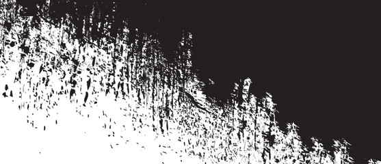 Black brush background. Black ink splash on backdrop. Brush stroke background for wallpaper, paint splatter template, dirt banner, watercolor design, dirty texture. Trendy brush background, vector