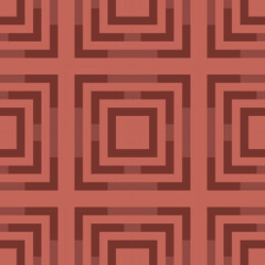 seamless red victorian geometric pattern with mosaic ornament