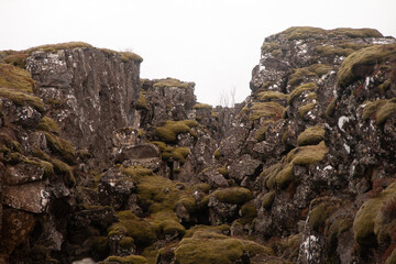 diferentes paisajes naturales de viaje en islandia