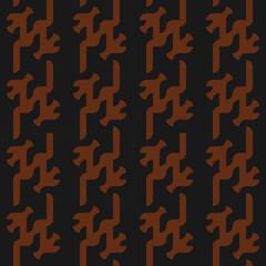 seamless black victorian geometric pattern with brown mosaic ornament
