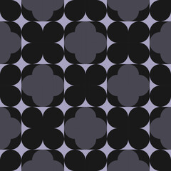 seamless black  victorian geometric pattern with mosaic ornament